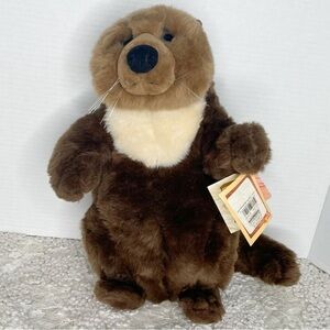 Lou Ramkin Dakin Stuffed Animal Oliver The Otter  15" Brown New Dead Old Stock